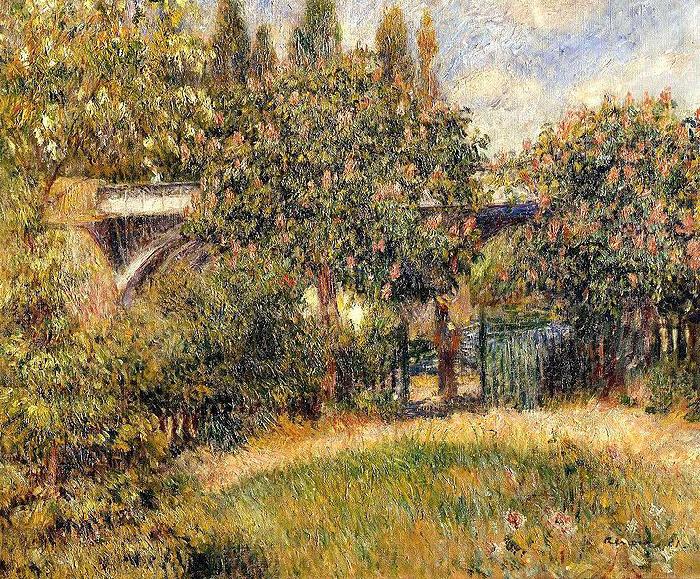Pierre-Auguste Renoir Le Pont du chemin de fer a Chatou